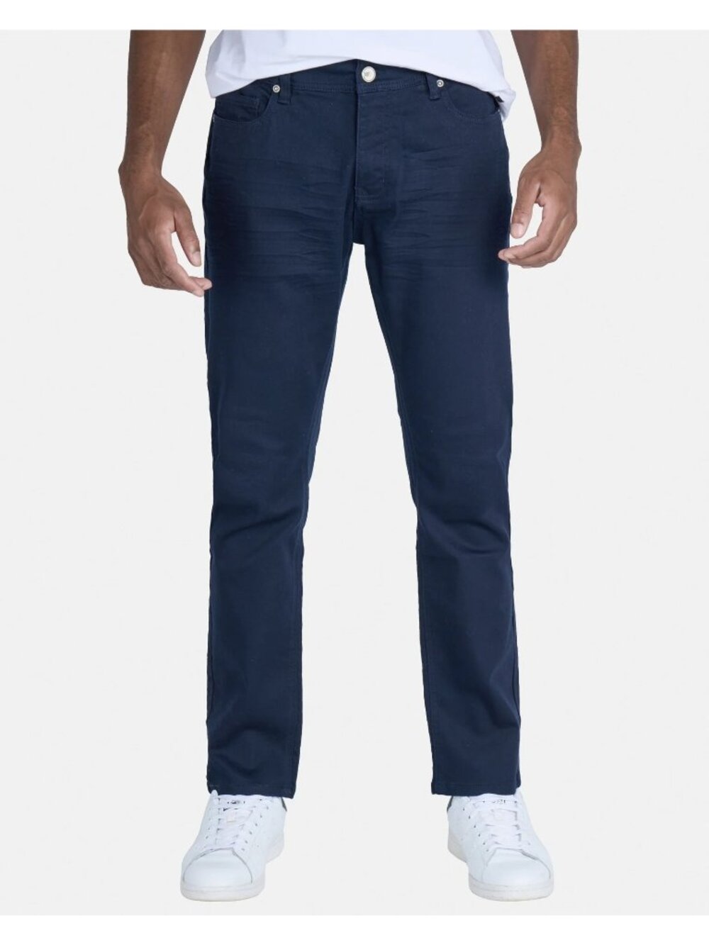 Manfinity Jeans Size Large Navy Blue Dark Wash Straight Leg High Rise